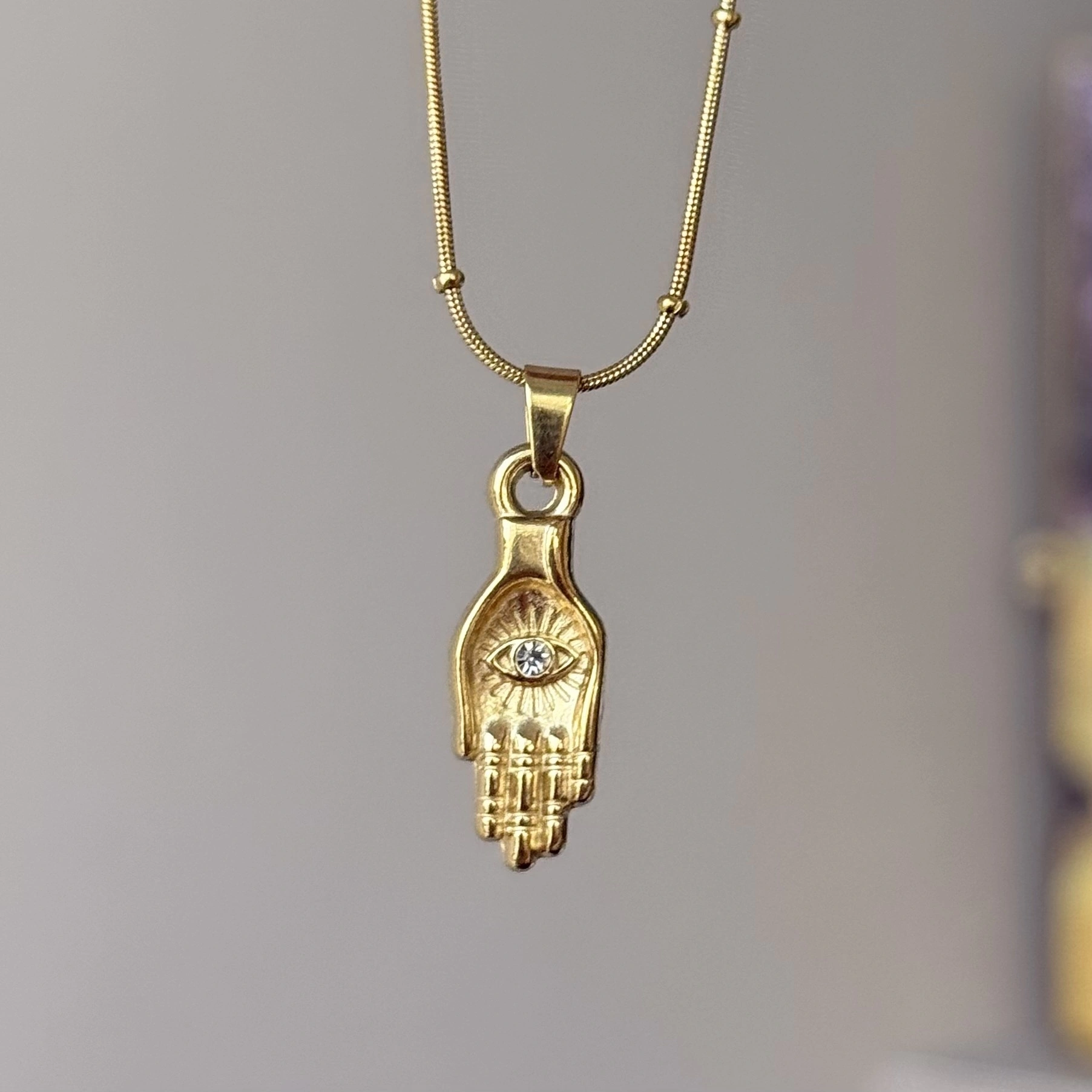 Hamsa Eli Göz Kolye