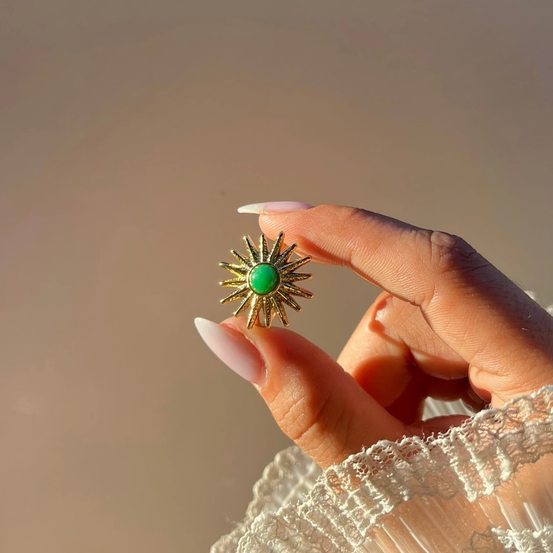 Emerald Sunburst Yüzük