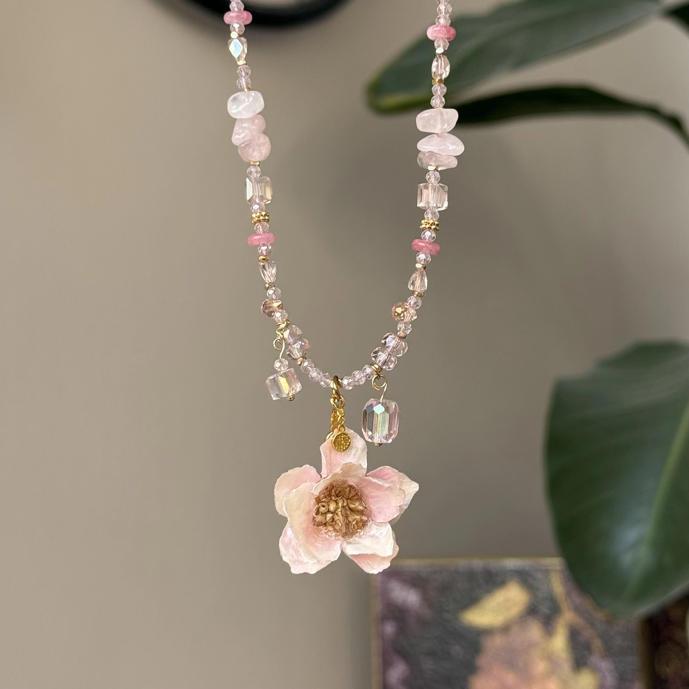 Gerçek Sakura Charmlı Kolye