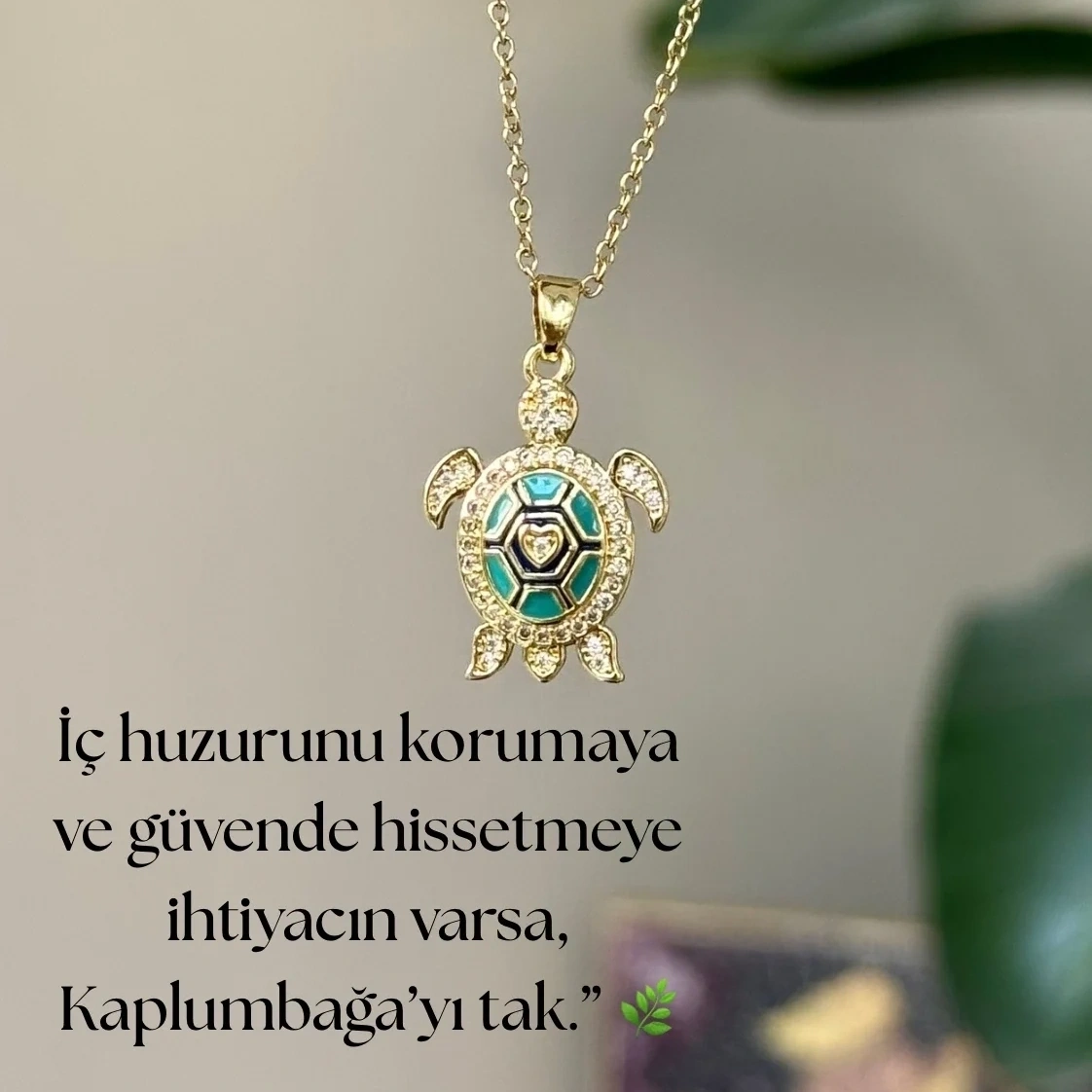 Kalpli Kaplumbağa Kolye