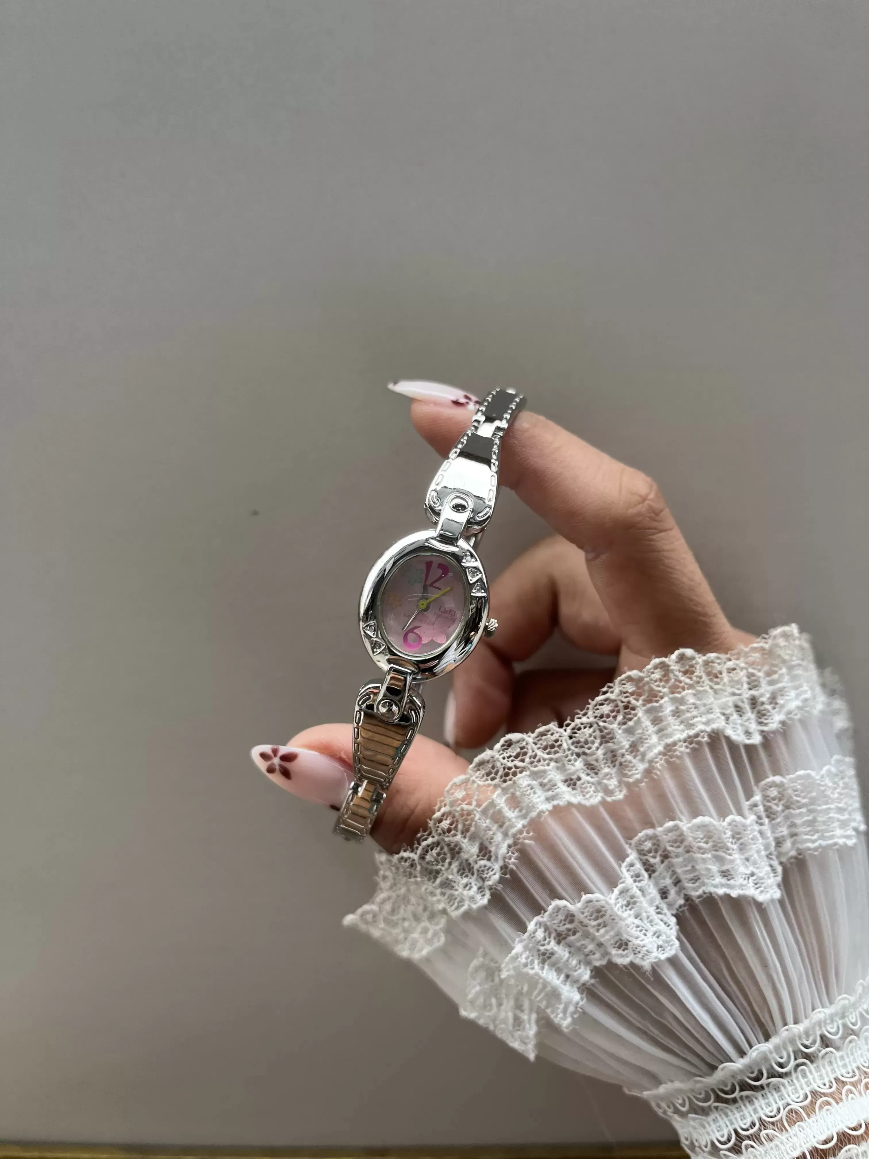 Pembe Kelebek Vintage Saat