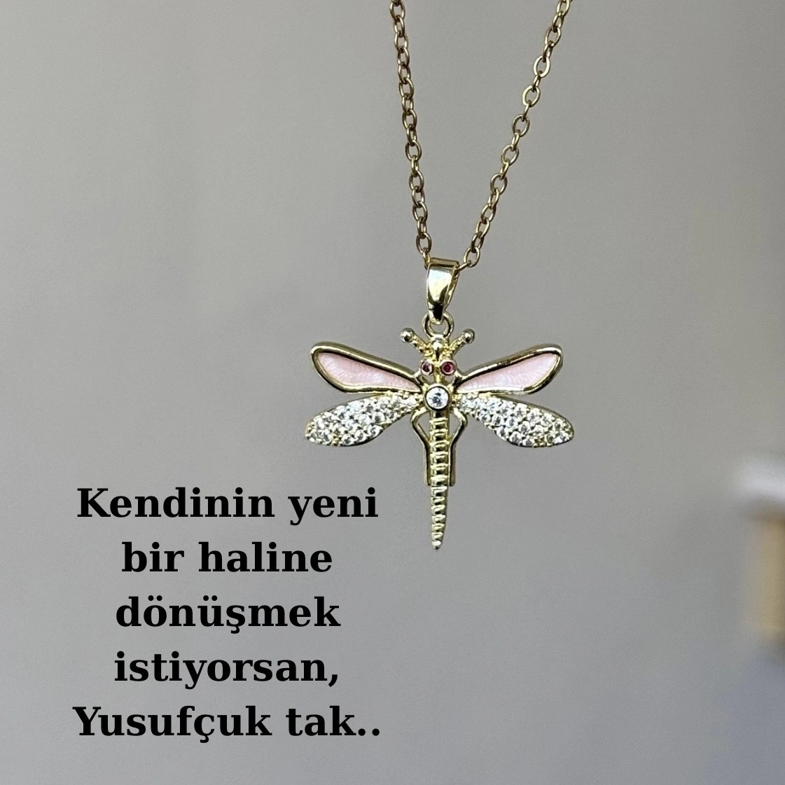 Pembe Yusufçuk Kolye