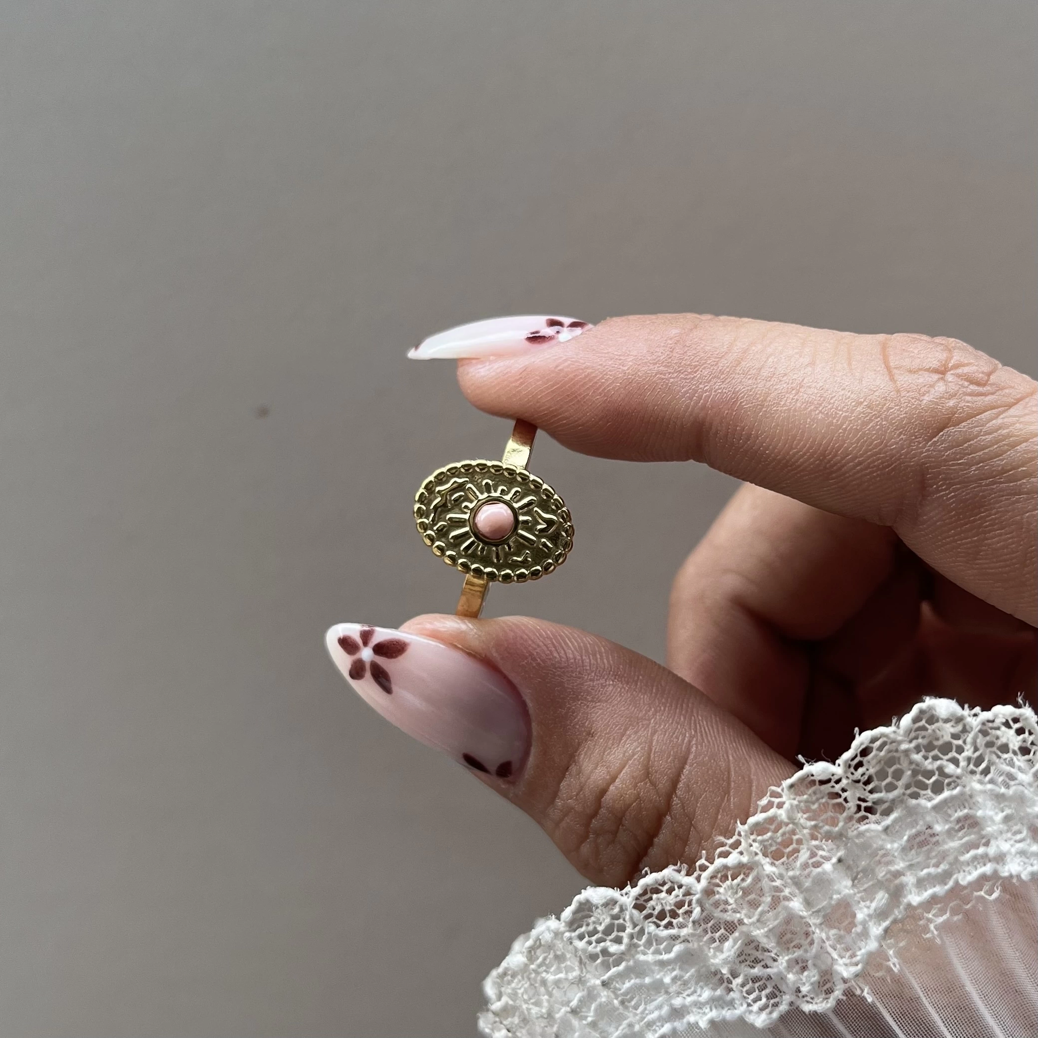 Mini Kuvars Vintage Yüzük