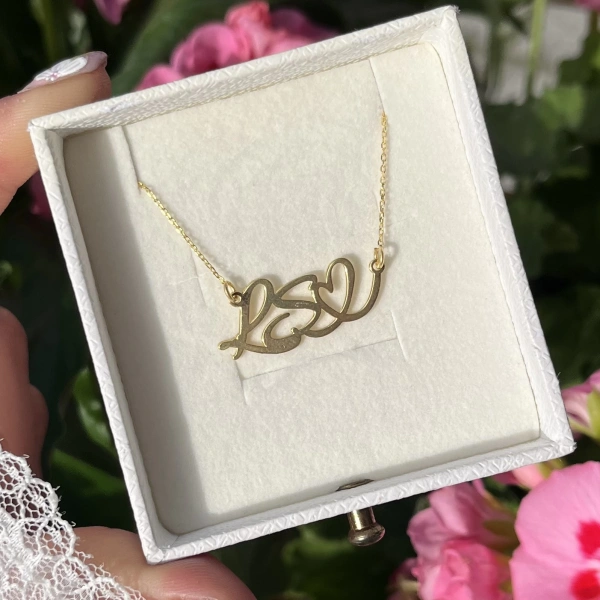 Harf ve Kalp Kolye I 925 Gümüş