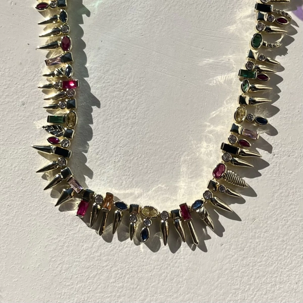 Renkli Zarra Vintage Kolye
