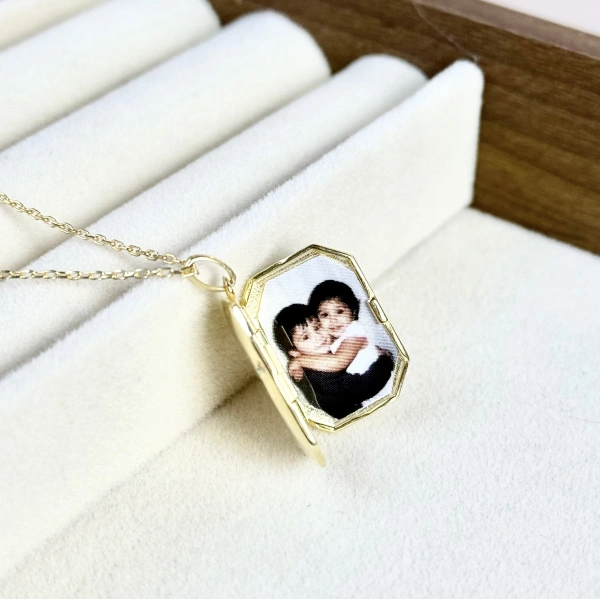 Kuzey Yıldızlı Fotoğraflı Kolye ( 1.8 cm )