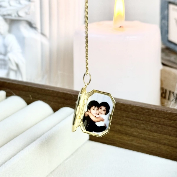 Kuzey Yıldızlı Fotoğraflı Kolye ( 1.8 cm )