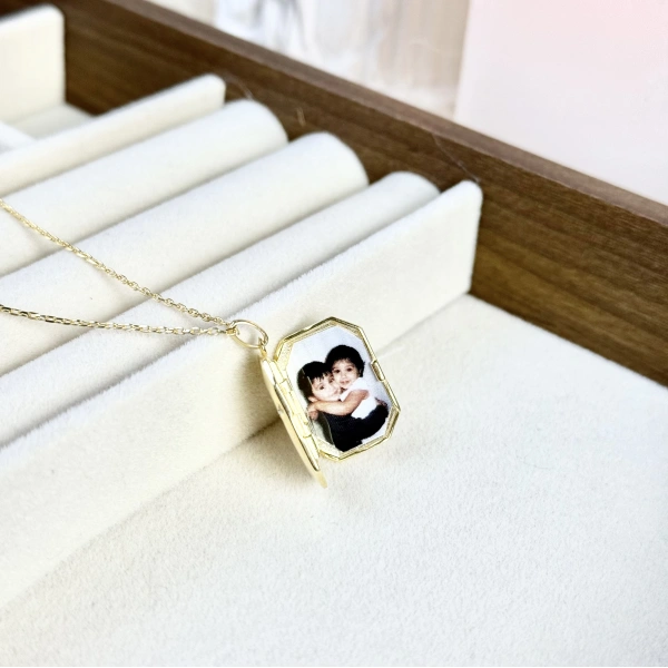 Kuzey Yıldızlı Fotoğraflı Kolye ( 1.8 cm )