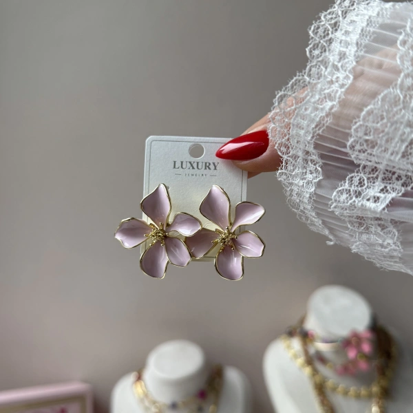 Blush Flower Küpe