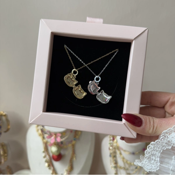 Kapaklı Hello Kitty Kolye