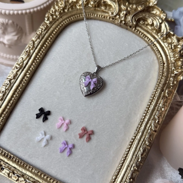 Fiyonk Charmlı Fotoğraflı Kolye ( 1.5 cm )