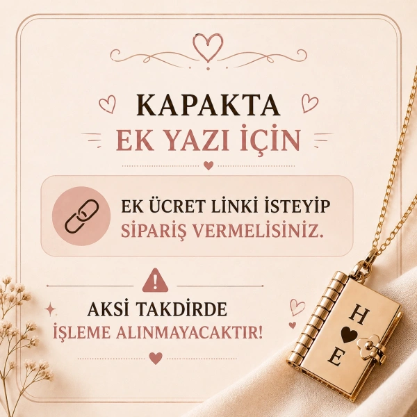 Şiirli Kitap Kolye ve Anahtarlık