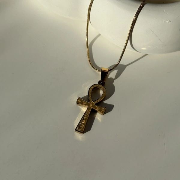 Ankh Desenli Kolye