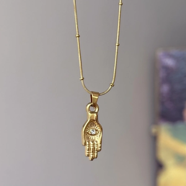 Hamsa Eli Göz Kolye