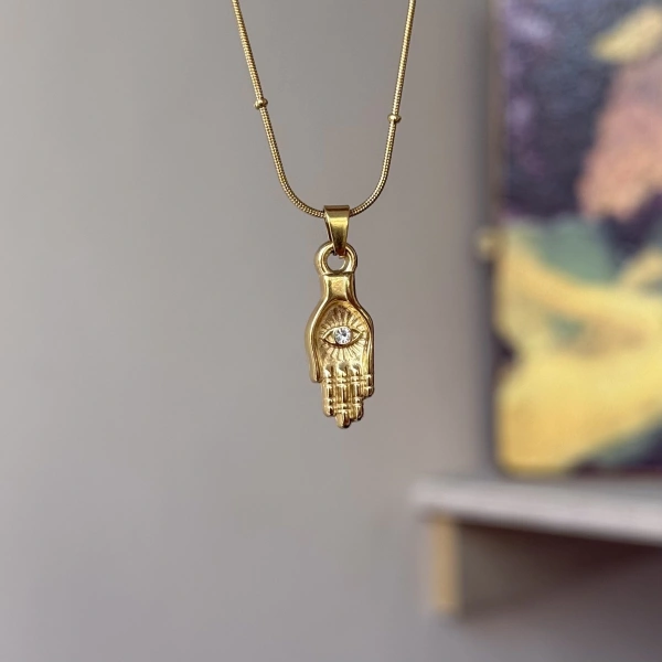 Hamsa Eli Göz Kolye