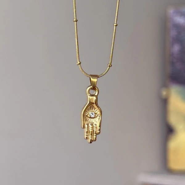 Hamsa Eli Göz Kolye