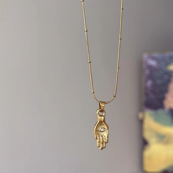 Hamsa Eli Göz Kolye