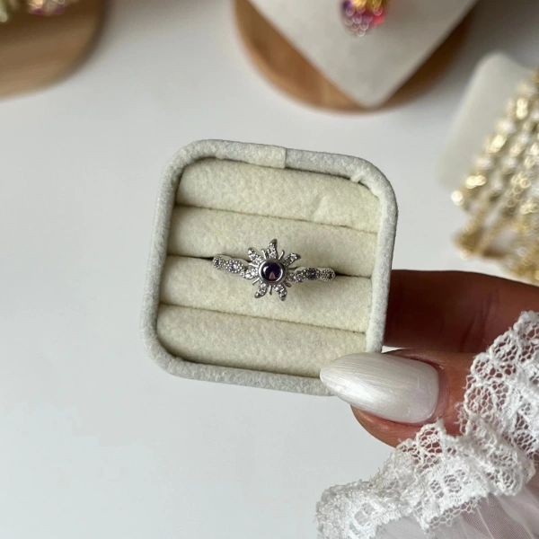 Amethyst Snowflake Yüzük