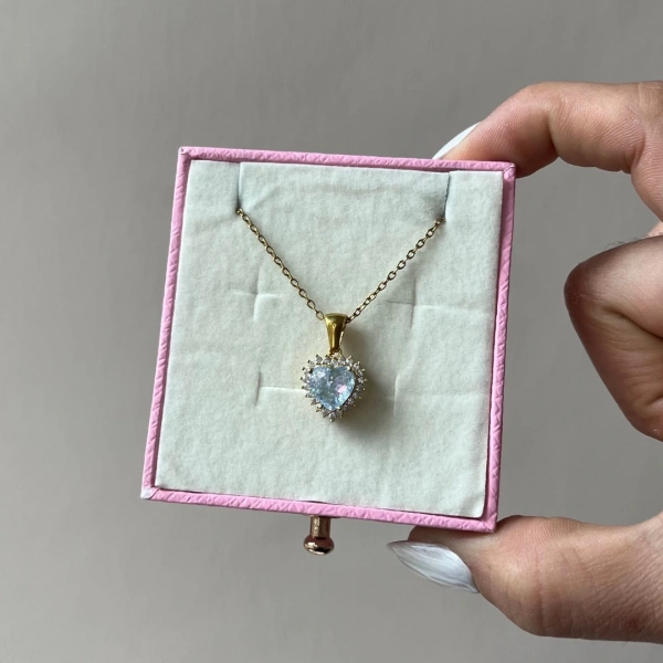 Aqua Heart Kolye