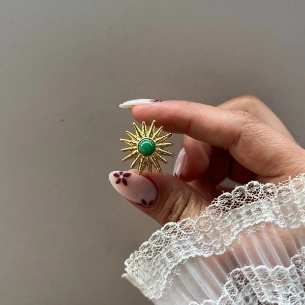 Emerald Sunburst Yüzük