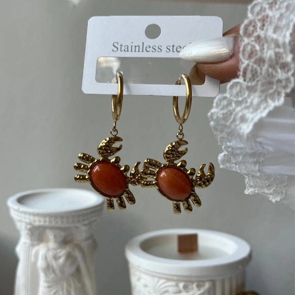 Orange Cancer Küpe