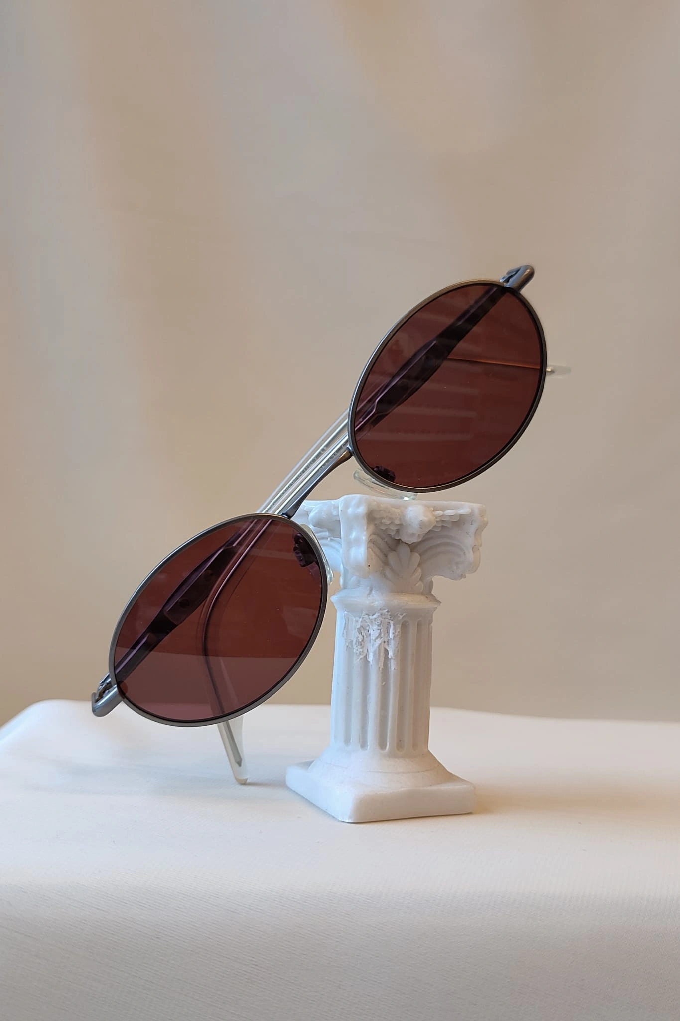 Stramare Oval Flat Kahverengi Gözlük
