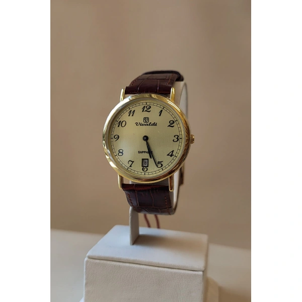 Vivaldi Bordo Kordonlu Vintage Saat