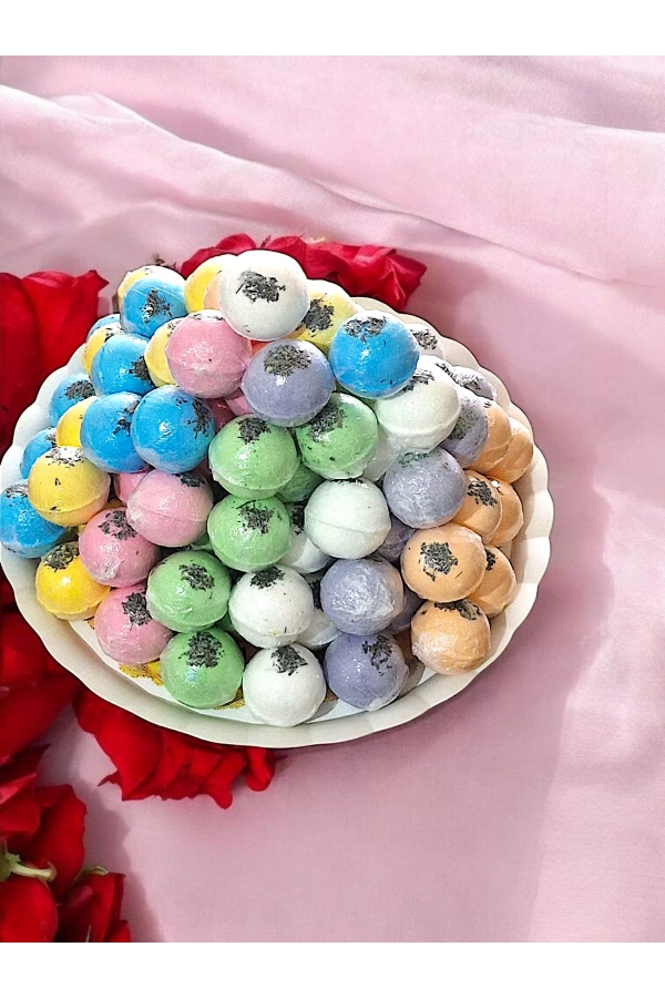 10 Adet Naturel Banyo ve Pedikür Topu – 125 gr Nem Bombası