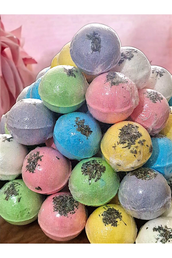 100 Adet Naturel Banyo ve Pedikür Topu – 125 gr Nem Bombası