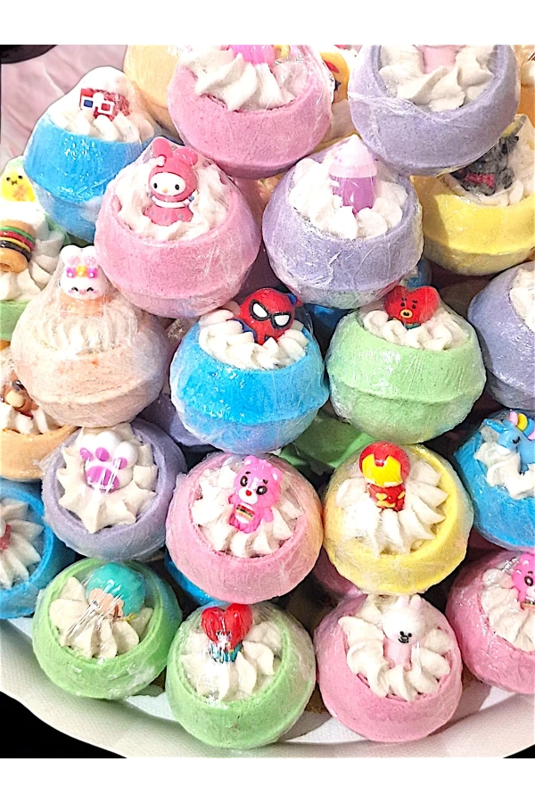 100 Adet Oyuncaklı Banyo ve Pedikür Topu – 125 gr Nem Bombası