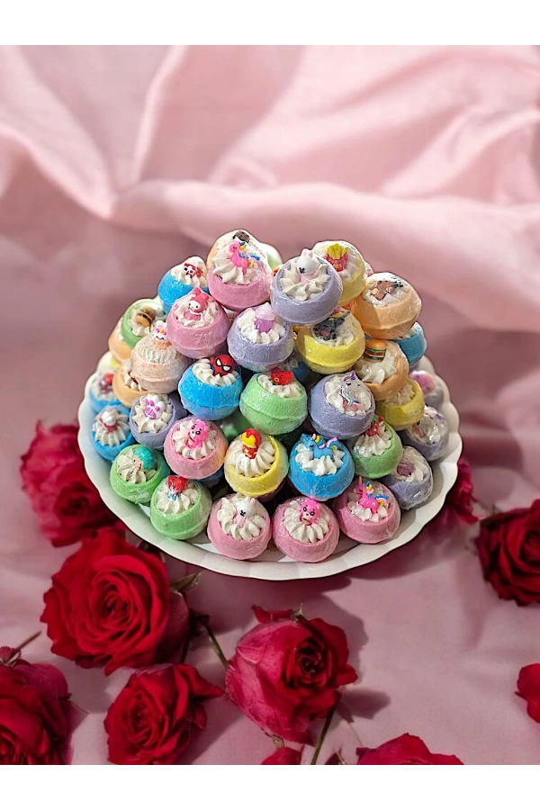 100 Adet Oyuncaklı Banyo ve Pedikür Topu – 125 gr Nem Bombası