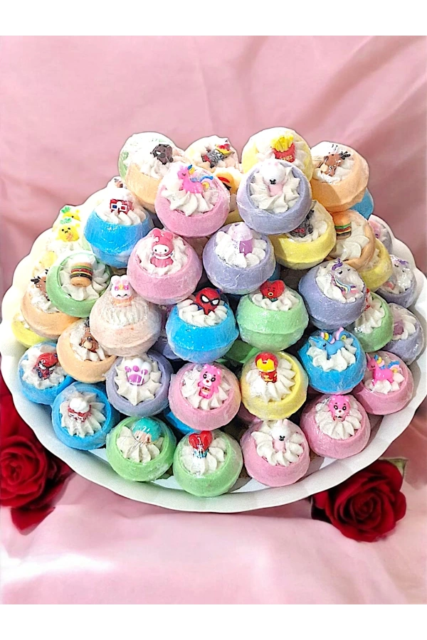 100 Adet Oyuncaklı Banyo ve Pedikür Topu – 125 gr Nem Bombası