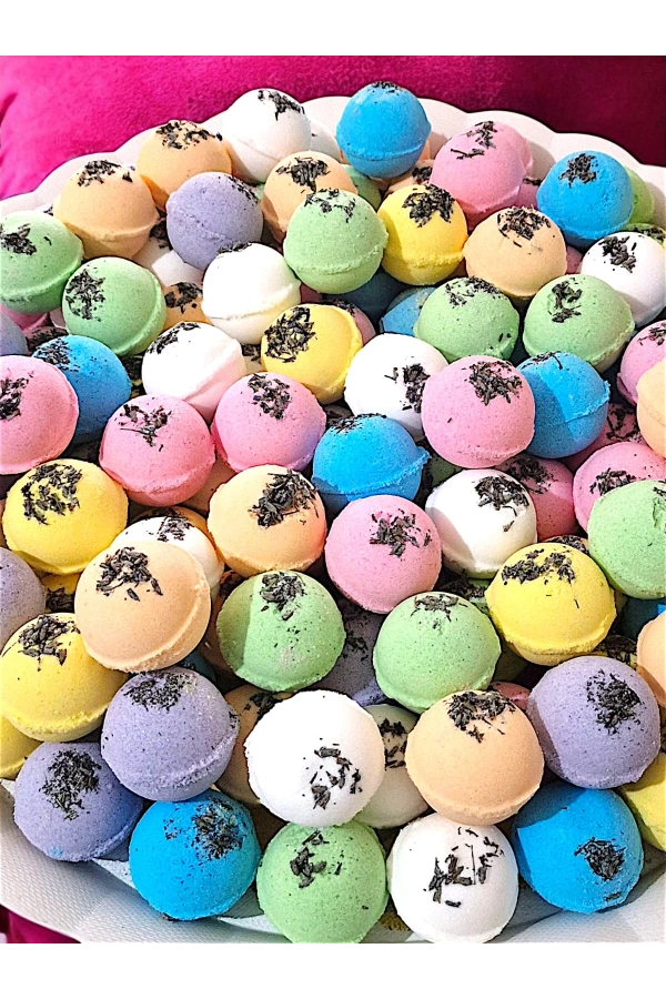 100 Adet Renkli Nem Topu – Manikür, Pedikür ve Banyo İçin (45 gr)