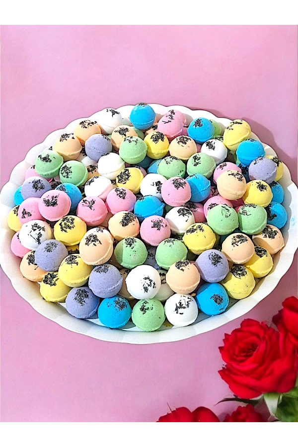 100 Adet Renkli Nem Topu – Manikür, Pedikür ve Banyo İçin (45 gr)