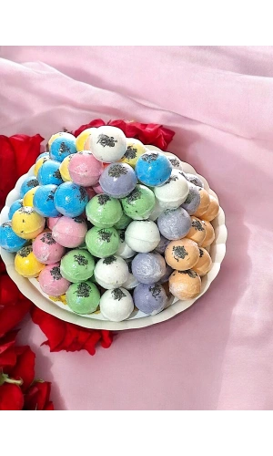 10 Adet Naturel Banyo ve Pedikür Topu – 125 gr Nem Bombası