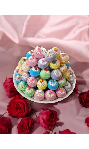 100 Adet Oyuncaklı Banyo ve Pedikür Topu – 125 gr Nem Bombası