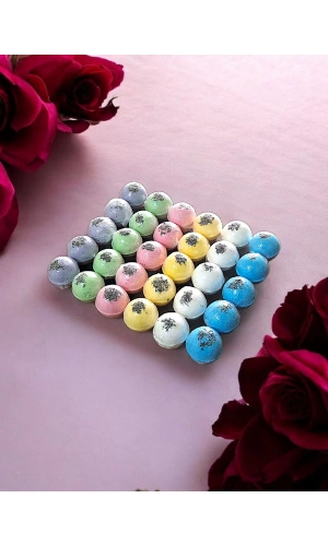 30 Adet Naturel Nem Bombası – Manikür, Pedikür ve Banyo İçin (125 gr)