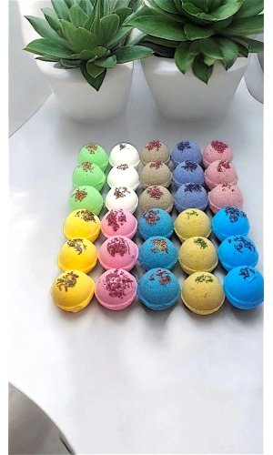 30 Adet Renkli Nem Bombası – 45 gr Banyo, Manikür ve Pedikür Topu