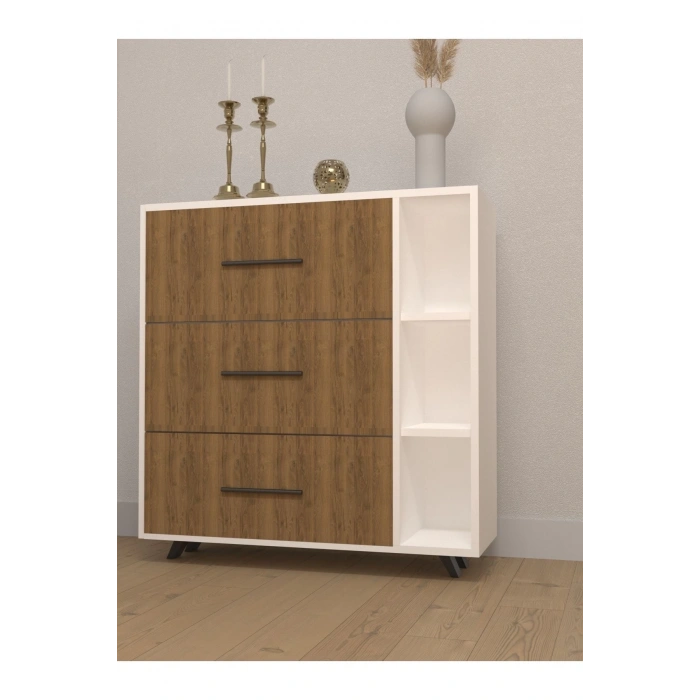 3 Kapaklı Raflı Çok Amaçlı Ayakkabılık