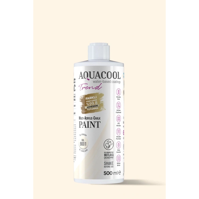 Aquacool Trend Su Bazlı Akrilik Dönüşüm Boyası RAL 9001 R. Krem 500ml