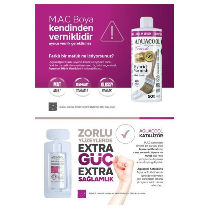 Aquacool Trend Su Bazlı Akrilik Dönüşüm Boyası RAL 7037 Toz Gri 500ml