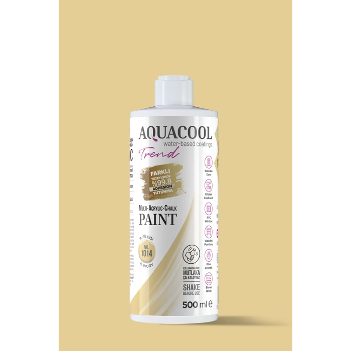 Aquacool Trend Su Bazlı Akrilik Dönüşüm Boyası RAL 1014 R. Fildişi 500ml