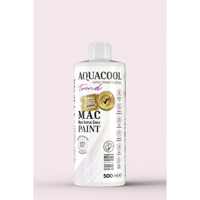 Aquacool Trend Su Bazlı Akrilik Dönüşüm Boyası 127 Deniz Kabuğu 500ml