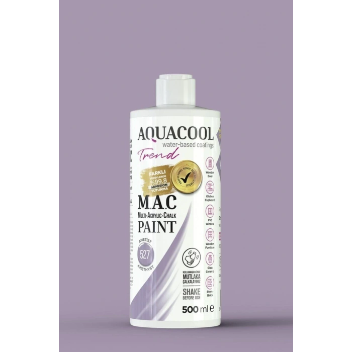 Aquacool Trend Su Bazlı Akrilik Dönüşüm Boyası 527 Ametist 500ml
