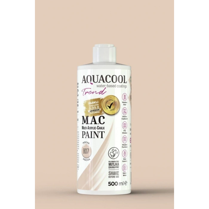 Aquacool Trend Su Bazlı Akrilik Dönüşüm Boyası 807 Mocha 500ml