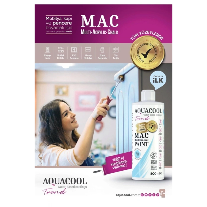 M.a.c Su Bazlı Akrilik Hoby Boyası 1000ml