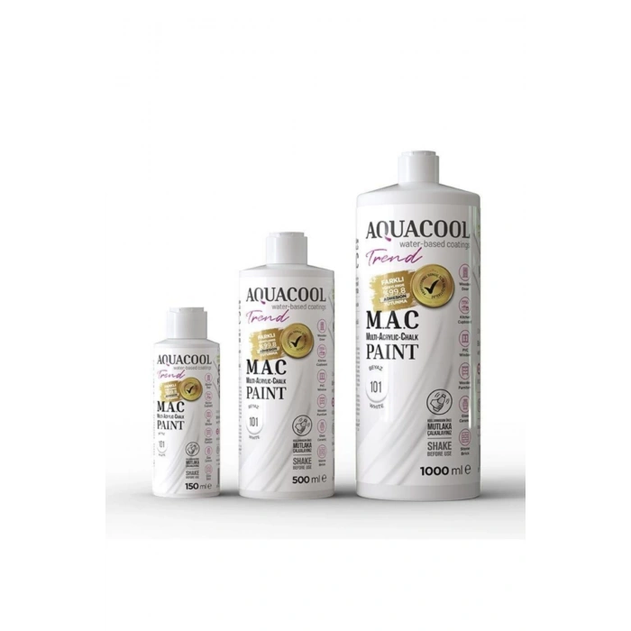 Aquacool Trend Su Bazlı Akrilik Dönüşüm Boyası 101 Beyaz 150ml