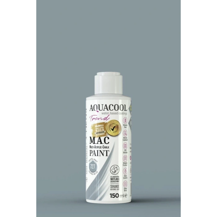 Aquacool Trend Su Bazlı Akrilik Dönüşüm Boyası 727 Pastel Mavi 150ml