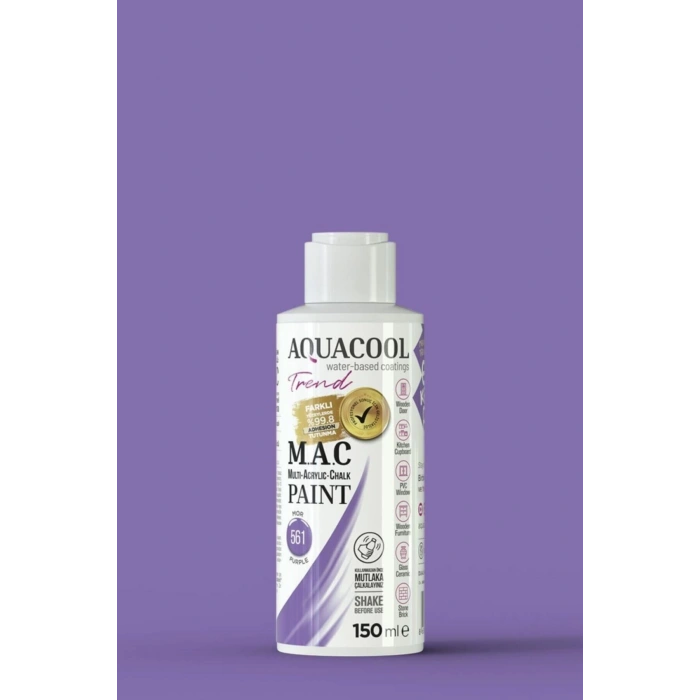 Aquacool Trend Su Bazlı Akrilik Dönüşüm Boyası 561 Mor 150ml