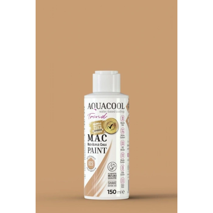 Aquacool Trend Su Bazlı Akrilik Dönüşüm Boyası 823 Sütlü Kahve 150ml